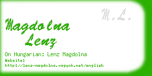 magdolna lenz business card